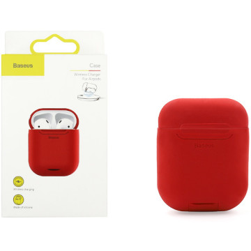 Baseus WIAPPOD-09 - case for Apple AirPods headphones with wireless charging function - Red