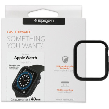 Spigen Thin Fit protective bezel for Apple Watch 4/5/6/7 / SE 40mm - black