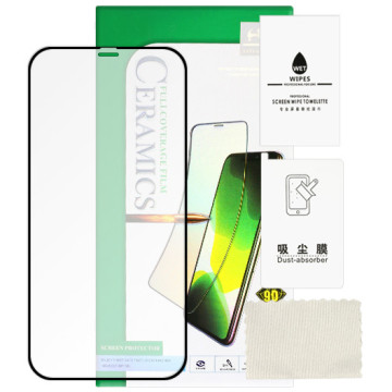 Apple iPhone 12 Pro Max - tempered glass Ceramic 9D Full Glue - black