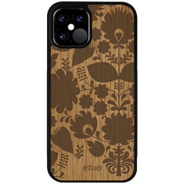 Wood Case - oak - Folk flowers