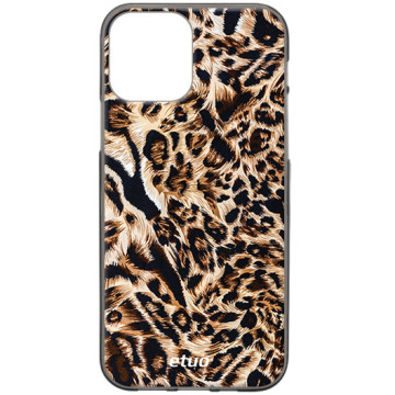 Phone case - casey Design Case - Animal Pattern - Case in leopard print - black
