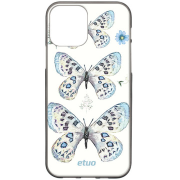Phone case - casey Design Case - Botanic - Pastel butterflies - black