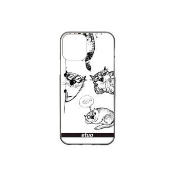 Phone case - casey Design Case - Funny Cats - Cartoon Cats - black
