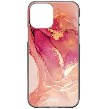 Phone case - casey Design Case - Gold Abstract - Pastel marble - black