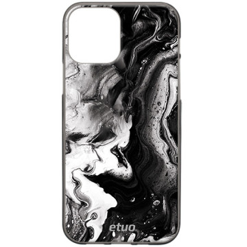 Phone case - casey Design Case - Insta Marble - White-black marble - black