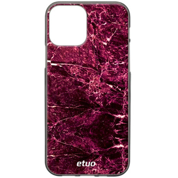Phone case - casey Design Case - Insta Marble - Crimson marble - black