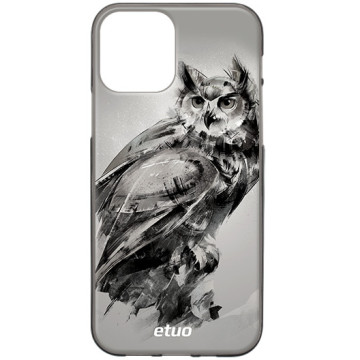 Phone case - casey Design Case - Wild Animals - Graphic owl - black