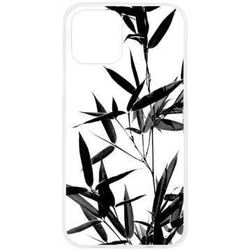 Phone case - casey Design Case - Black and white - Bamboo leaves - white