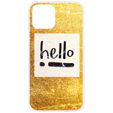Phone case - casey Design Case - Chic Design - Hello Gold - white