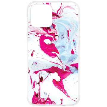 Phone case - casey Design Case - Marble Case - Pink Marble - white