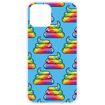 Phone case - casey Design Case - Unicorn - Rainbow poop - white