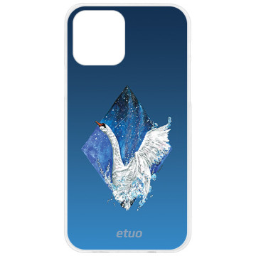 Etui na telefon - casey Design Case - Water stories - Swan - white