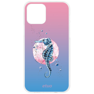 Etui na telefon - casey Design Case - Water stories - Seahorse - white