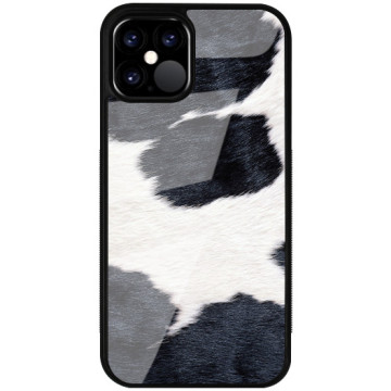 Phone case - casey Glossy Case - Animal Pattern - White-black cow
