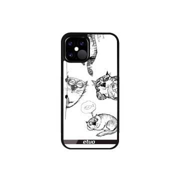 Phone case - casey Glossy Case - Funny Cats - Cartoon Cats