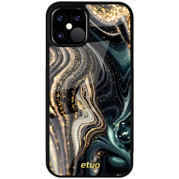 Phone case - casey Glossy Case - Gold Abstract - Black and gold marble