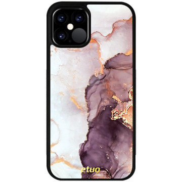 Phone case - casey Glossy Case - Gold Abstract - Blueberry glow with gold