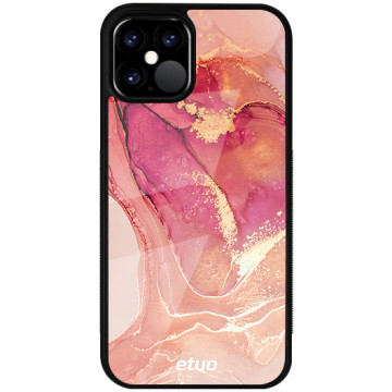 Phone case - casey Glossy Case - Gold Abstract - Pastel marble