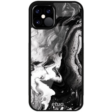 Phone case - casey Glossy Case - Insta Marble - White-black marble