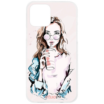 Phone case - casey Design Case - Fashion Girls - Hipster Girl - white