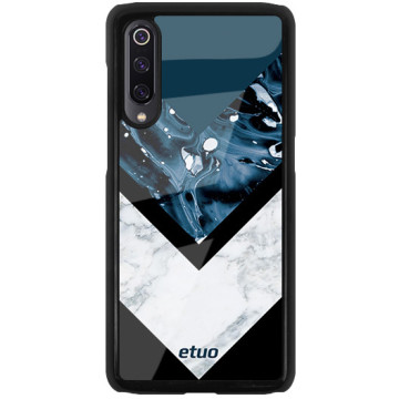 Phone case - casey Glossy Hard Case - Chic Design - Symmetrical Navy Blue