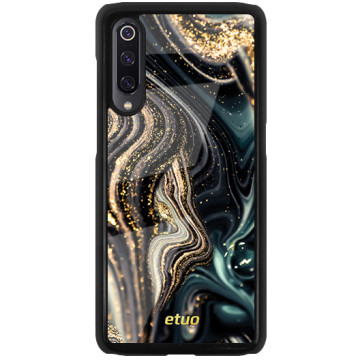 Phone case - casey Glossy Hard Case - Gold Abstract - Black and gold marble
