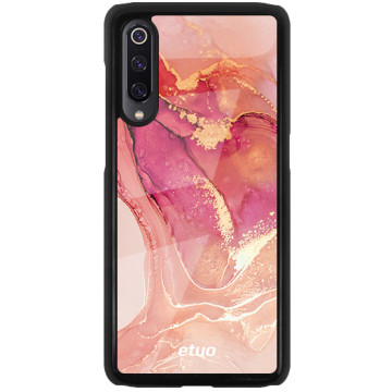 Phone case - casey Glossy Hard Case - Gold Abstract - Pastel marble