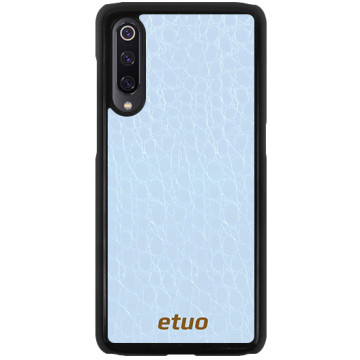 Leather Hard Case - Crocodile skin - blue