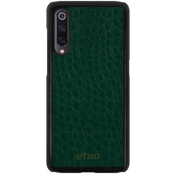 Leather Hard Case - Crocodile skin - green