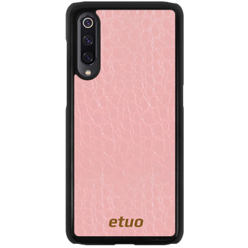 Leather Hard Case - Crocodile skin - light pink