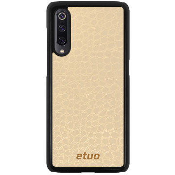 Leather Hard Case - Crocodile skin - light beige