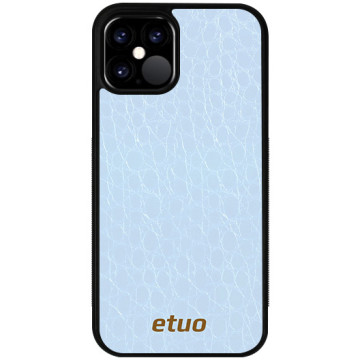 Leather Case - Crocodile skin - blue