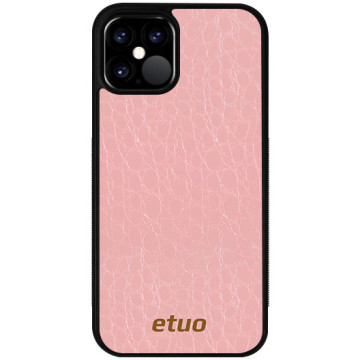 Leather Case - Crocodile skin - light pink
