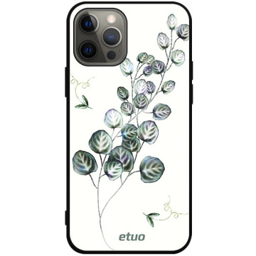 Phone case - casey Soft Flex Design - Botanic - Green creeper field - black