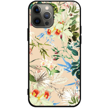 Phone case - casey Soft Flex Design - Fruits and Tropical - Small flowers - black