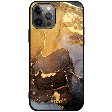 Phone case - casey Soft Flex Design - Gold Abstract - Golden abstraction - black