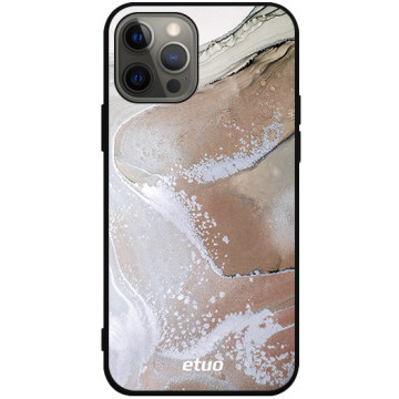 Phone case - casey Soft Flex Design - Gold Abstract - Sand marble - black
