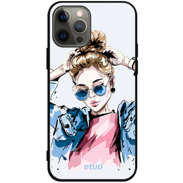Phone case - casey Soft Flex Design - Fashion Girls - Vogue Girl - black