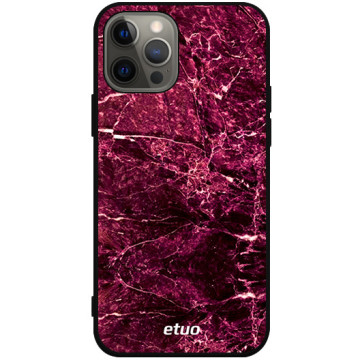 Phone case - casey Soft Flex Design - Insta Marble - Crimson marble - black