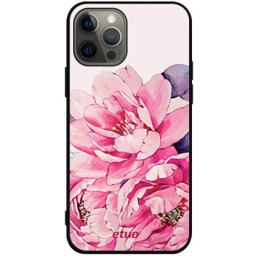 Phone case - casey Soft Flex Design - PasteLove - Pastel peony - black