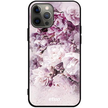 Phone case - casey Soft Flex Design - PasteLove - Purple Flowers - black