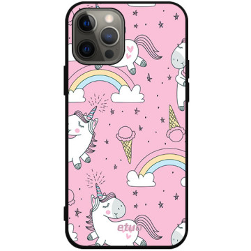 Phone case - casey Soft Flex Design - Unicorn - Pink Unicorn - black
