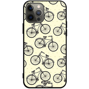 Phone case - casey Soft Flex Design - Vintage - Retro bikes - black