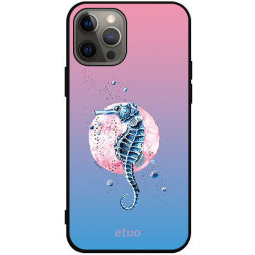 Etui na telefon - casey Soft Flex Design - Water stories - Seahorse - czarny