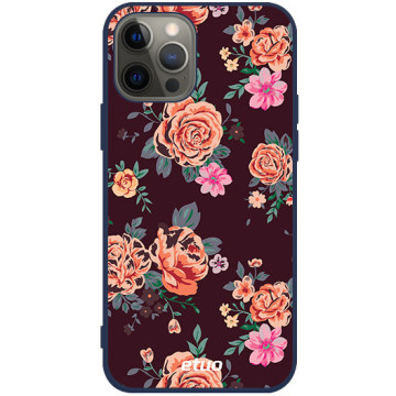 Phone case - casey Soft Flex Design - Autumn - Autumn roses - navy blue