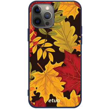 Phone case - casey Soft Flex Design - Autumn - Autumn leaves - navy blue
