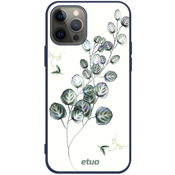 Phone case - casey Soft Flex Design - Botanic - Green creeper field - navy blue