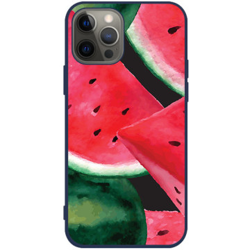 Phone case - casey Soft Flex Design - Fruits and Tropical - Juicy watermelons - navy blue