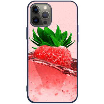 Phone case - casey Soft Flex Design - Fruits and Tropical - Strawberry - navy blue