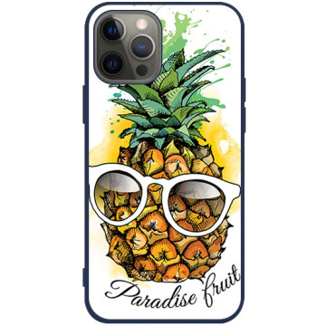Phone case - casey Soft Flex Design - Fruits and Tropical - Pineapple glasses - navy blue